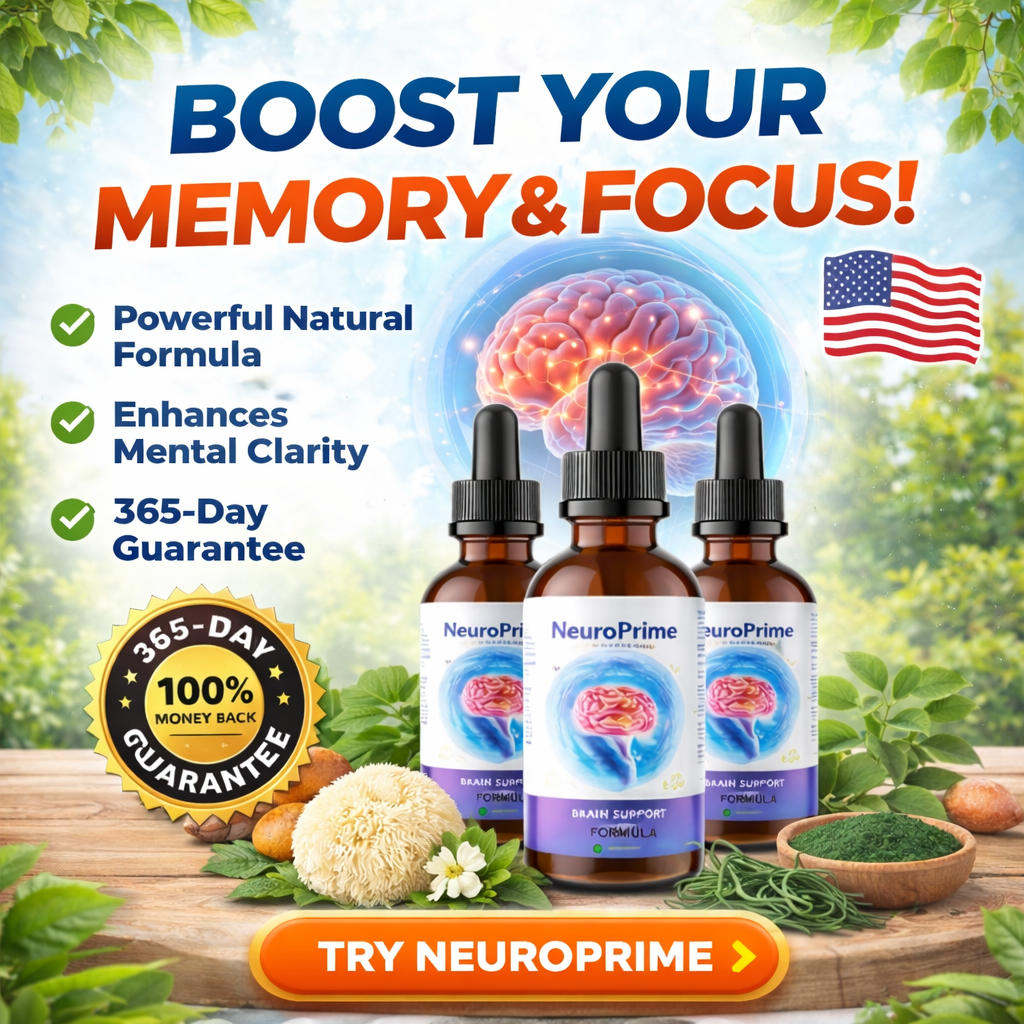 NeuroPrime brain support supplement with 365 day money back guarantee for memory and focus