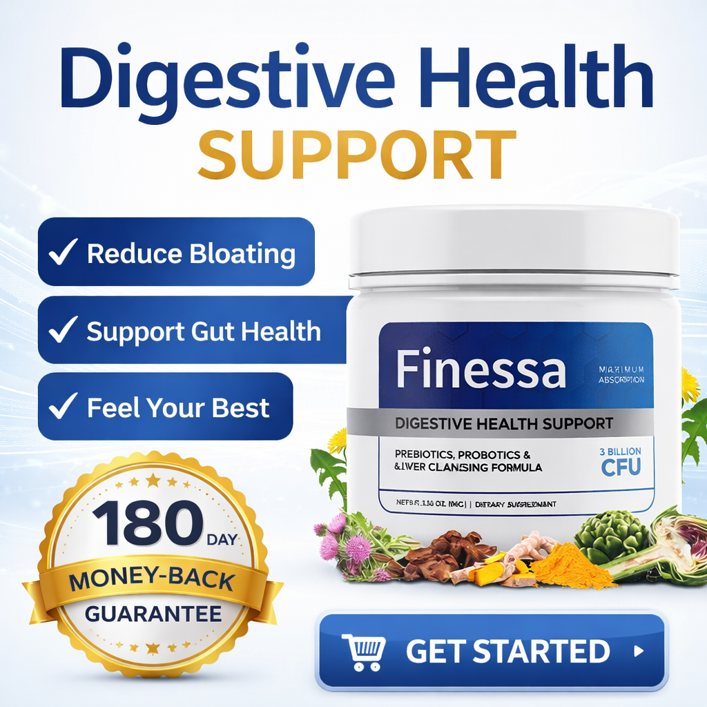 Finessa digestive health support supplement for reducing bloating and improving gut health