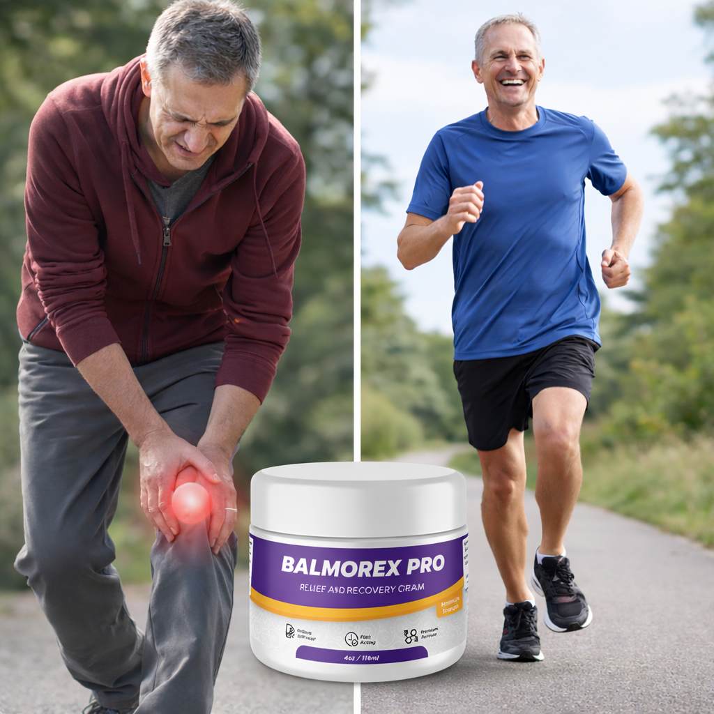 Balmorex Pro results showing before and after joint pain relief and improved mobility