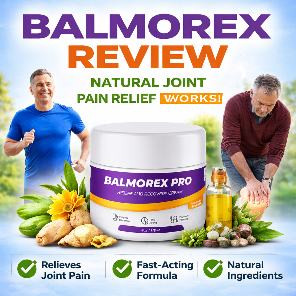 Balmorex review featured image showing natural joint pain relief cream and before after results