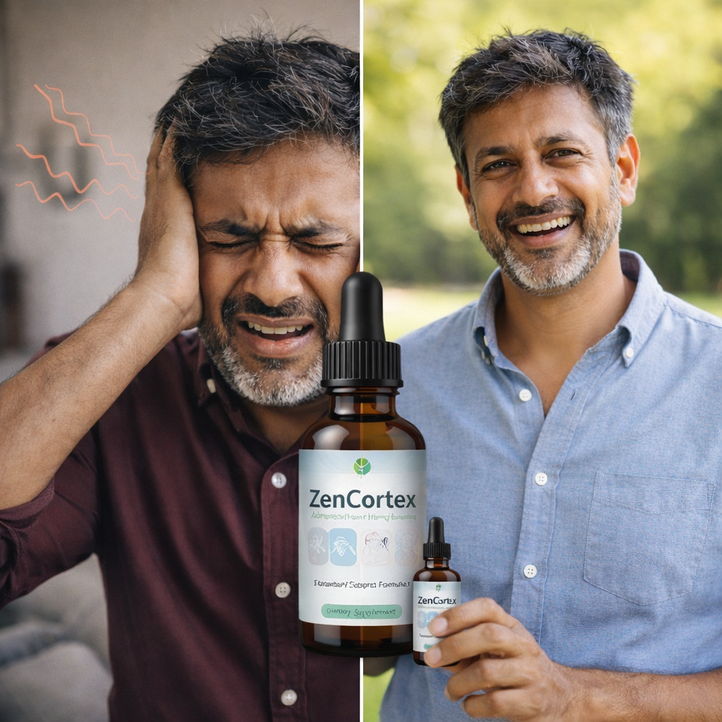 Before and after ZenCortex results showing tinnitus relief and improved hearing