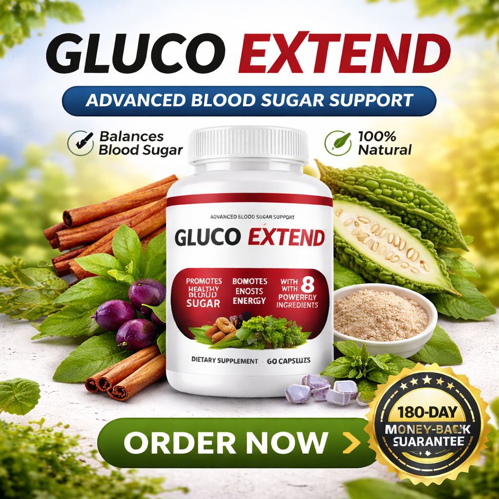 Gluco Extend blood sugar support supplement with natural ingredients