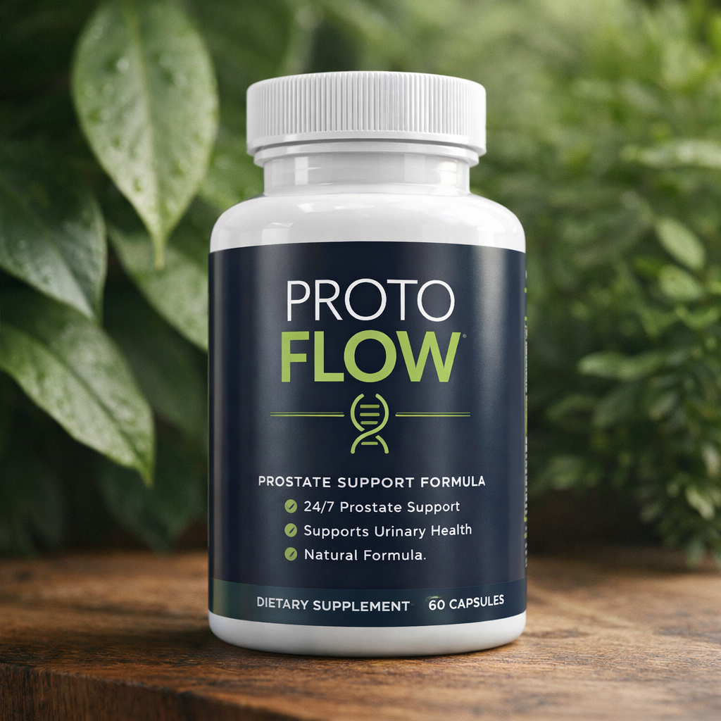 Protoflow review USA – natural prostate support supplement bottle with premium branding