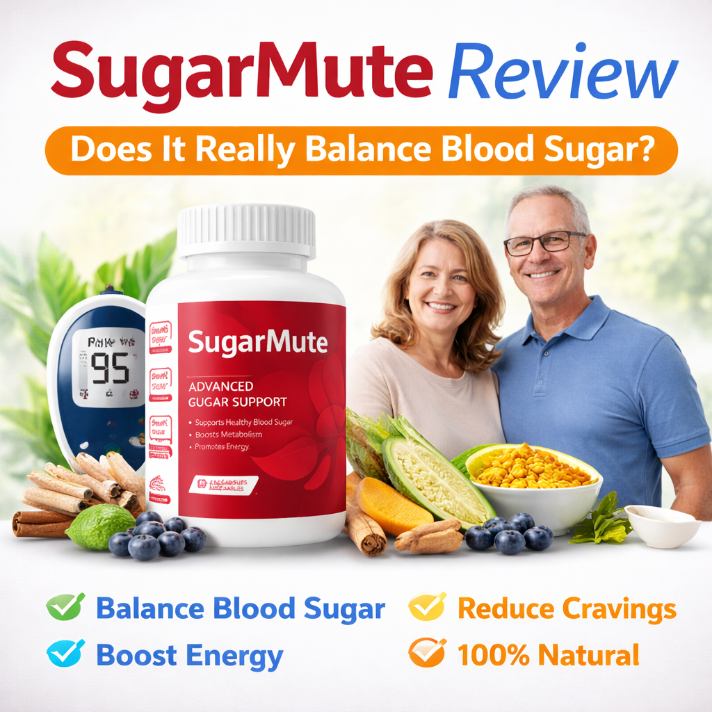SugarMute review featured image showing blood sugar support supplement and real results