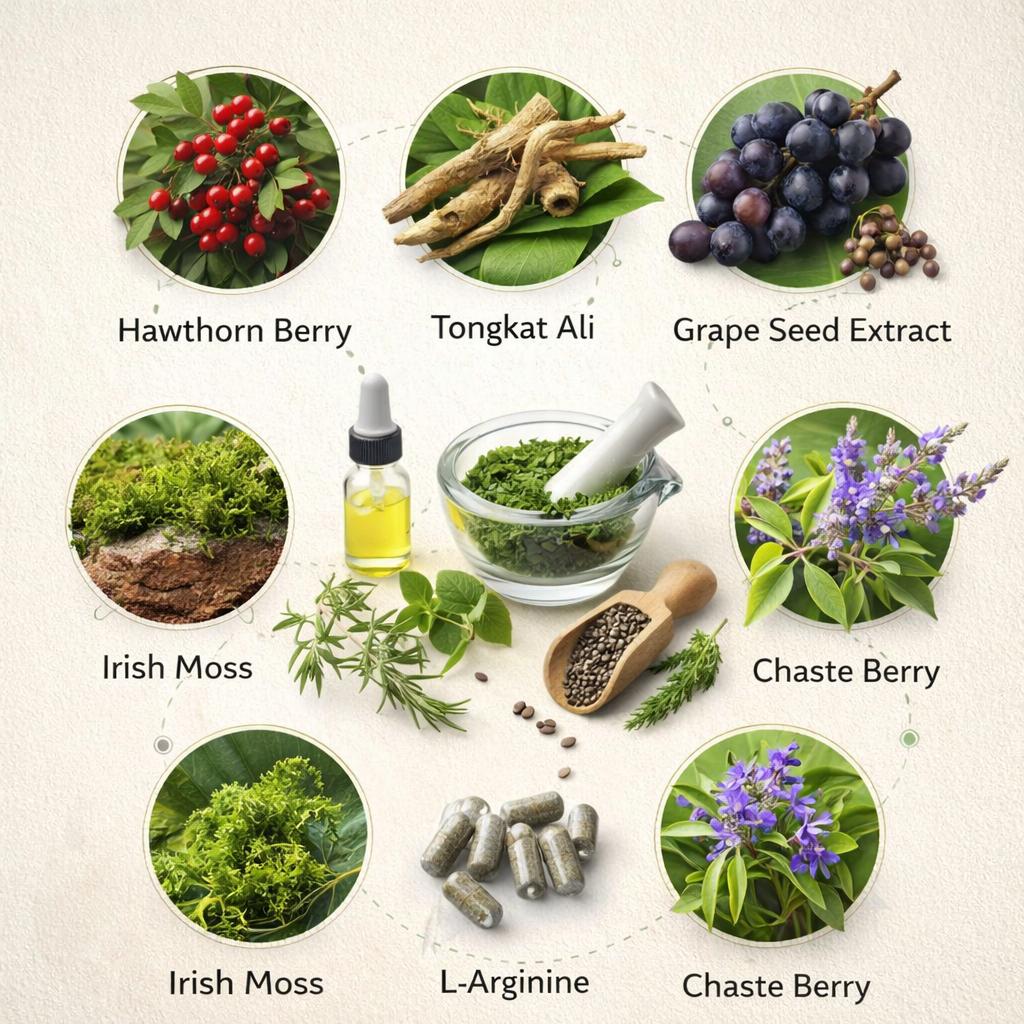 Natural ingredients used in EndoPeak supplement for testosterone support and male performance