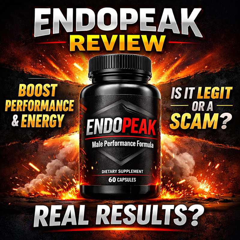 EndoPeak review featured image showing natural male performance supplement and real results