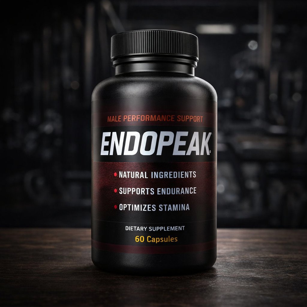 EndoPeak male performance supplement bottle for natural testosterone support and energy boost