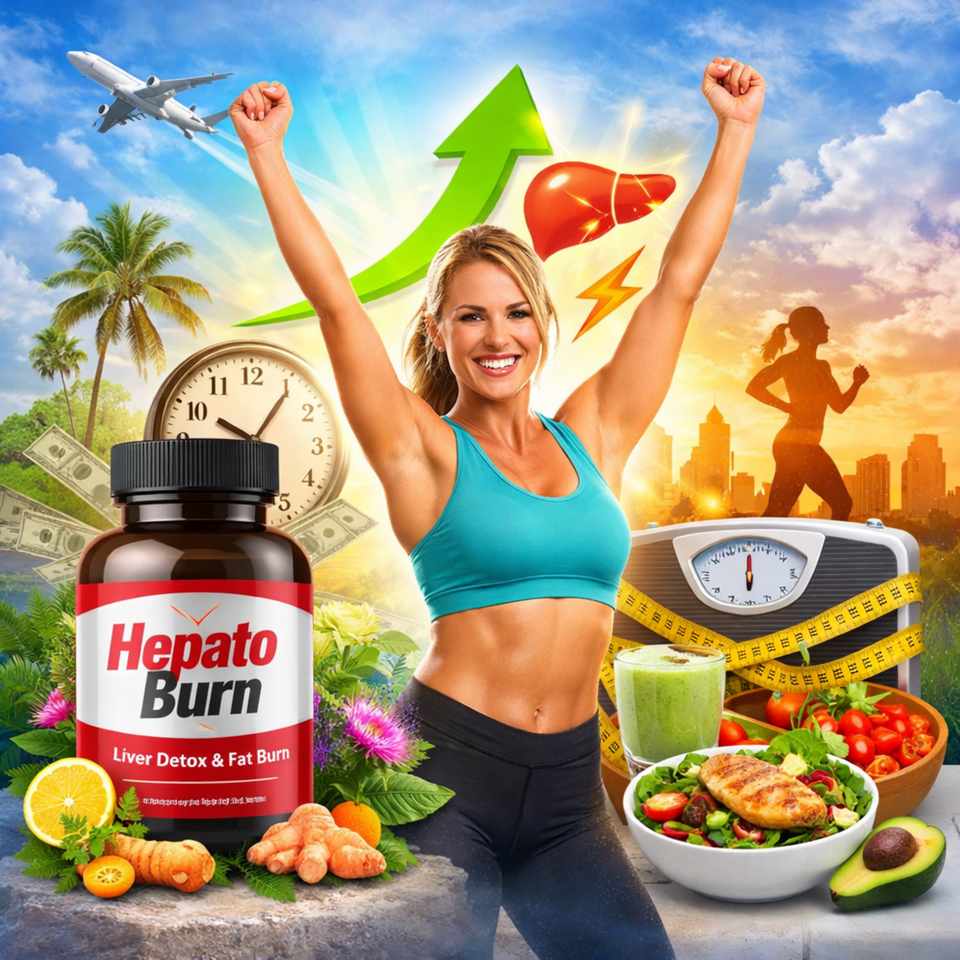 HepatoBurn review feature image showing healthy fat loss, liver detox support, and active lifestyle results