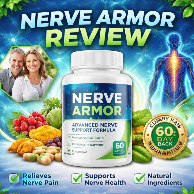Nerve Armor review feature image showing nerve pain relief supplement