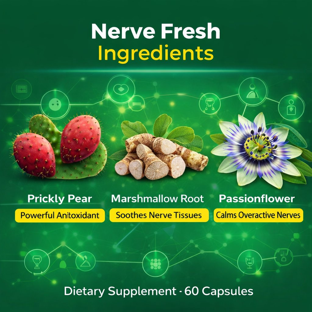 Nerve Fresh review ingredients prickly pear marshmallow root passionflower
