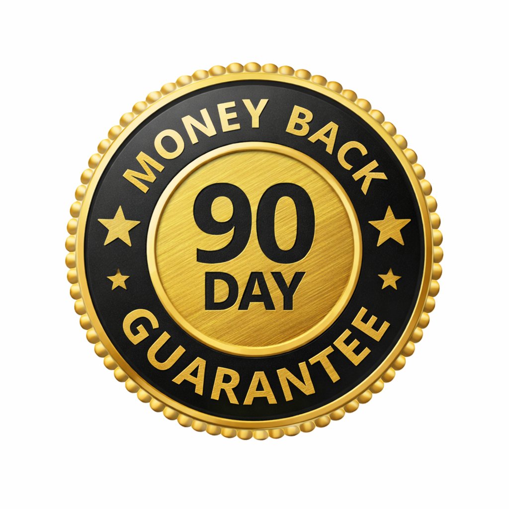 Neura review showing 90 day money back guarantee badge for Neura brain support supplement