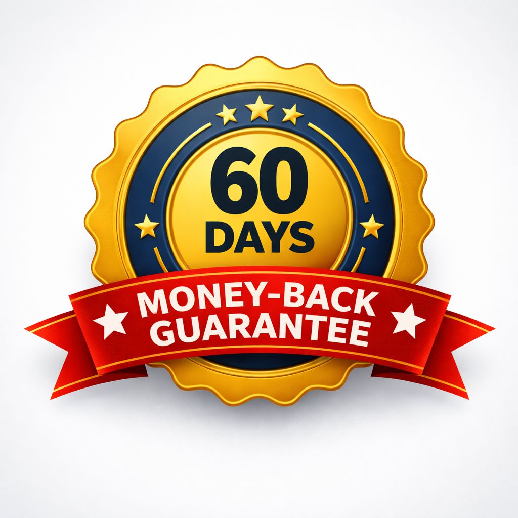 TheyaVue 60 day money back guarantee badge for risk free purchase