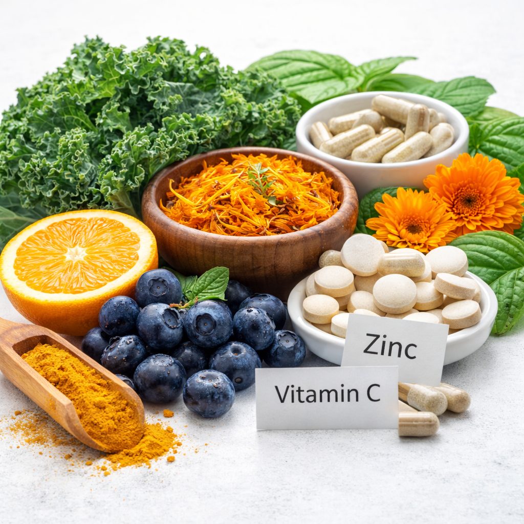 Natural eye health ingredients like lutein bilberry vitamin C and zinc