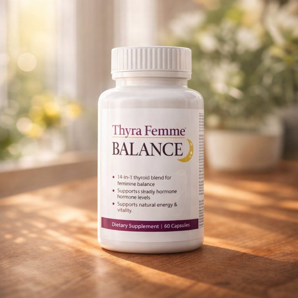 Thyra Femme Balance supplement bottle for thyroid support