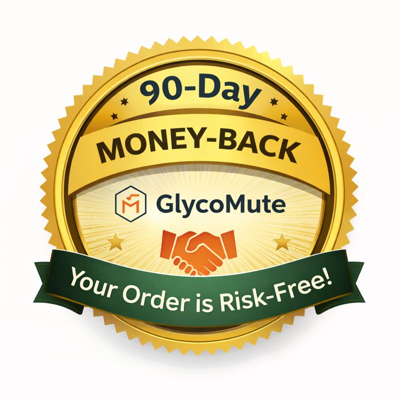 GlycoMute review 90 day money back guarantee badge risk free purchase
