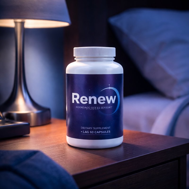 RENEW review supplement bottle for deep sleep support