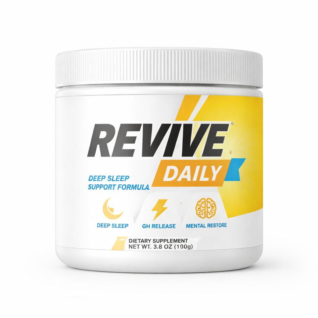 Revive Daily supplement bottle for deep sleep support – Revive Daily review product image