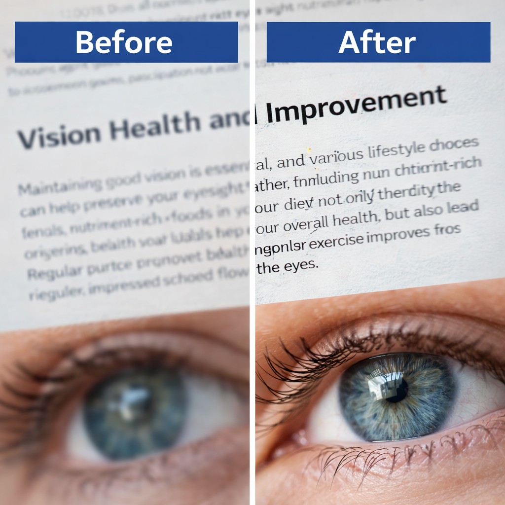 SightFresh review before and after vision comparison showing blurry vs clear eyesight improvement
