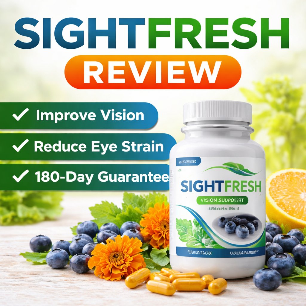 SightFresh review featured image showing vision support supplement with natural ingredients for eye health