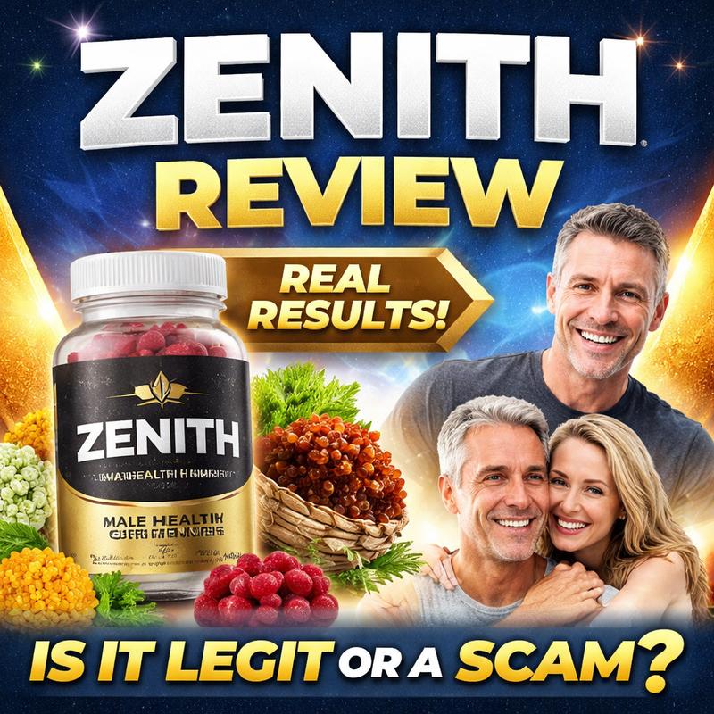 Zenith review featured image showing supplement bottle and real results
