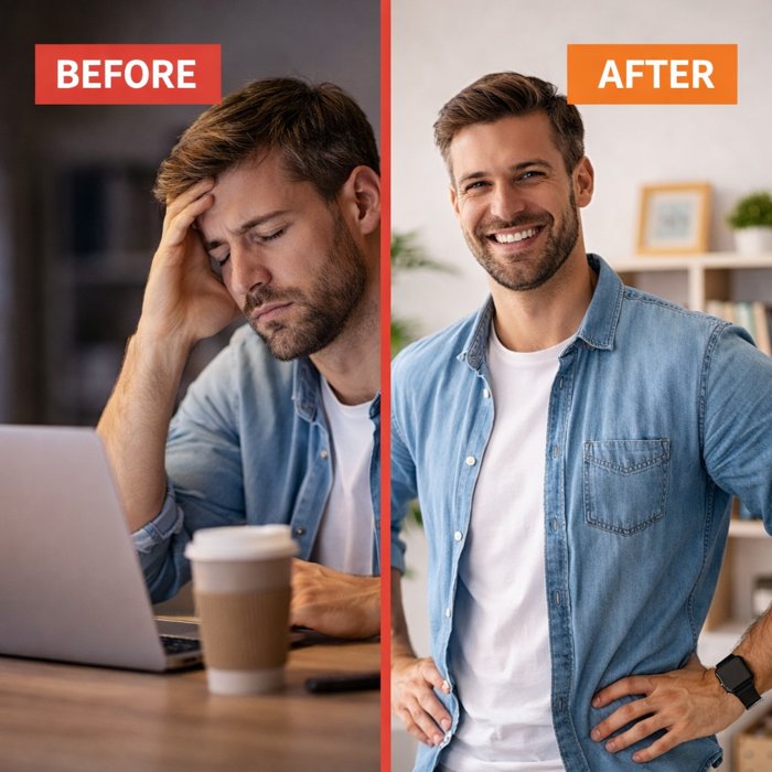 Awaken XT review before and after results showing reduced stress improved energy and mental clarity transformation