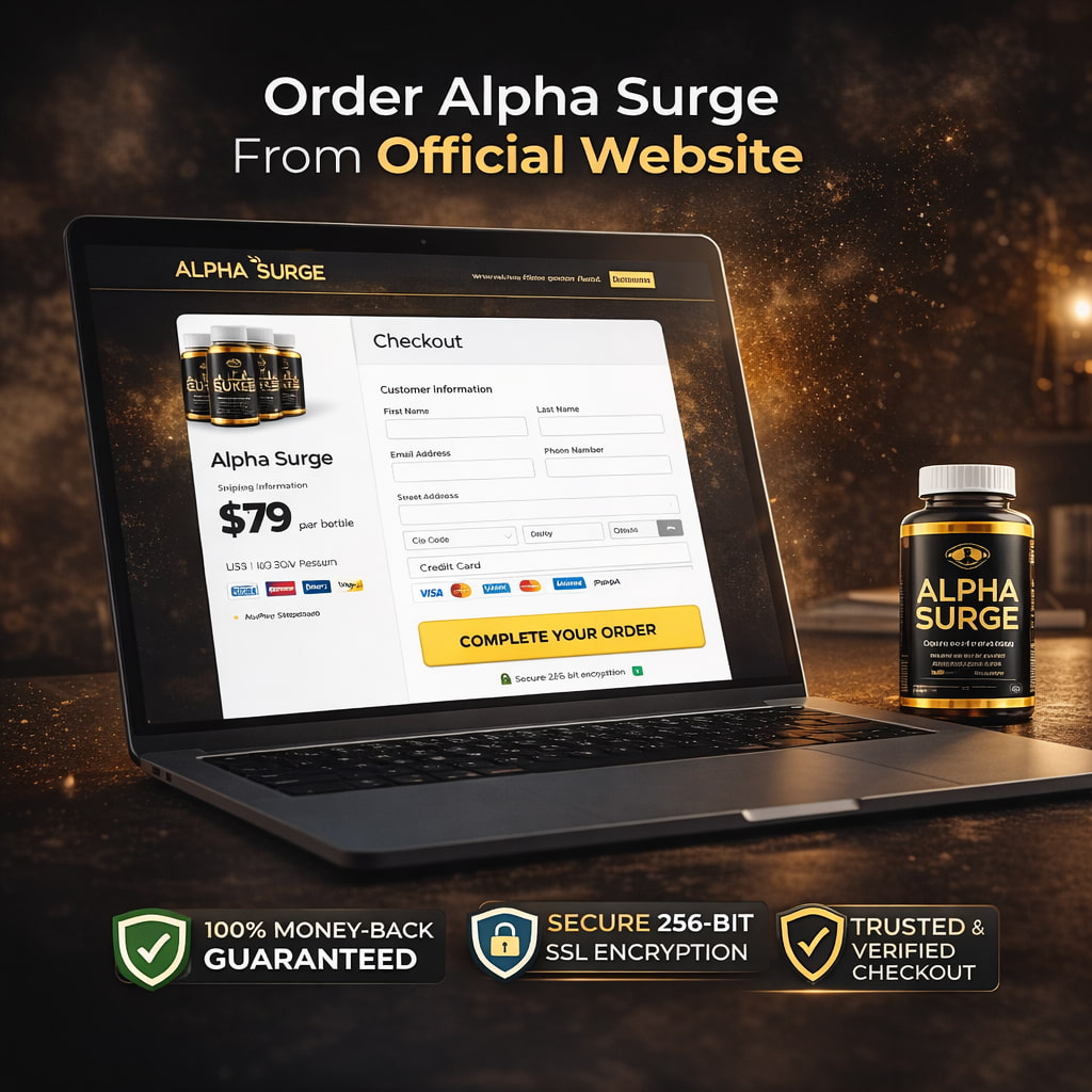 buy Alpha Surge from official website secure checkout page showing safe online purchase with verified payment and discount offer
