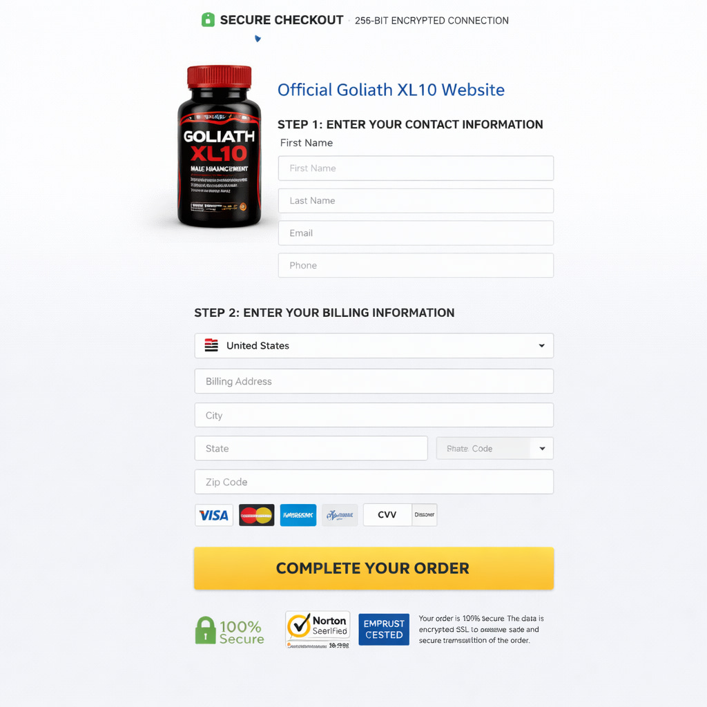 buy Goliath XL 10 secure checkout page safe payment trusted order process Goliath XL 10 review