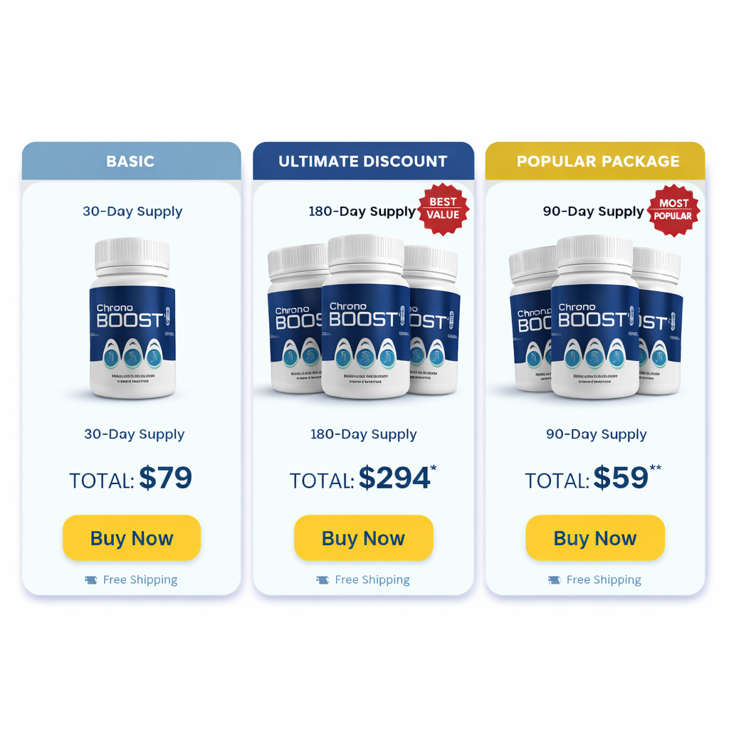 Chronoboost pricing packages supplement discount offer buy Chronoboost official website deal