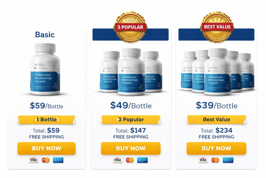 Advanced Mitochondrial review pricing bundle multiple bottles discount offer official website supplement purchase options