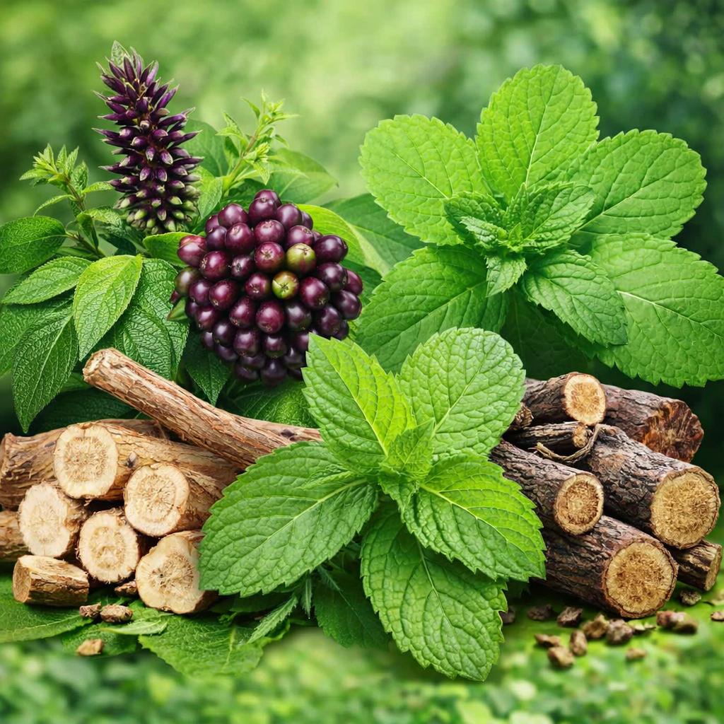 Enki Elixir ingredients including eleuthero root licorice root peppermint and natural herbal extracts for energy and stress support