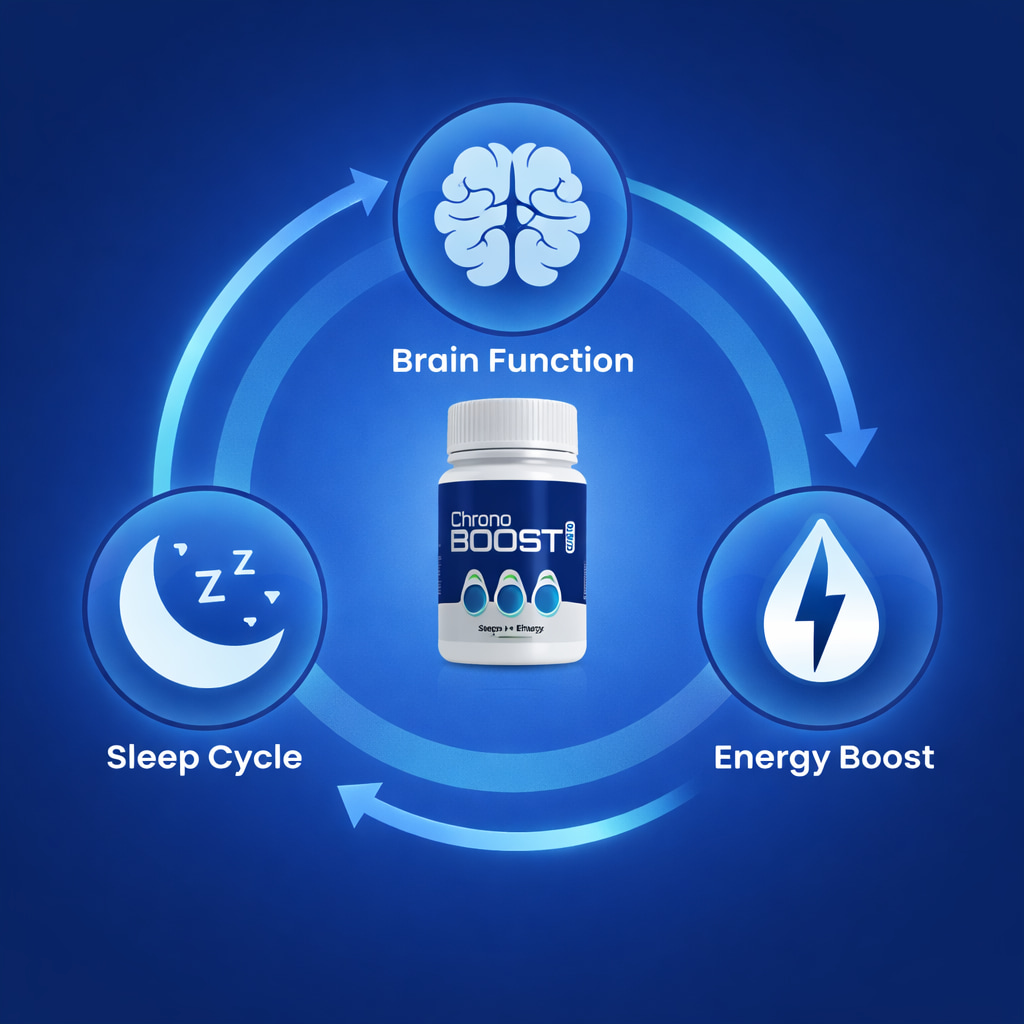 how Chronoboost works infographic sleep cycle brain function energy boost supplement review