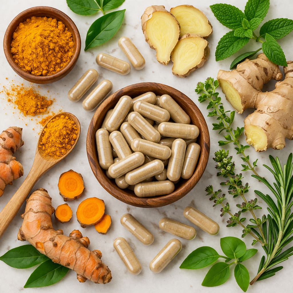 turmeric ginger herbal ingredients capsules natural joint pain relief supplement Insta Soothe review anti inflammatory herbs