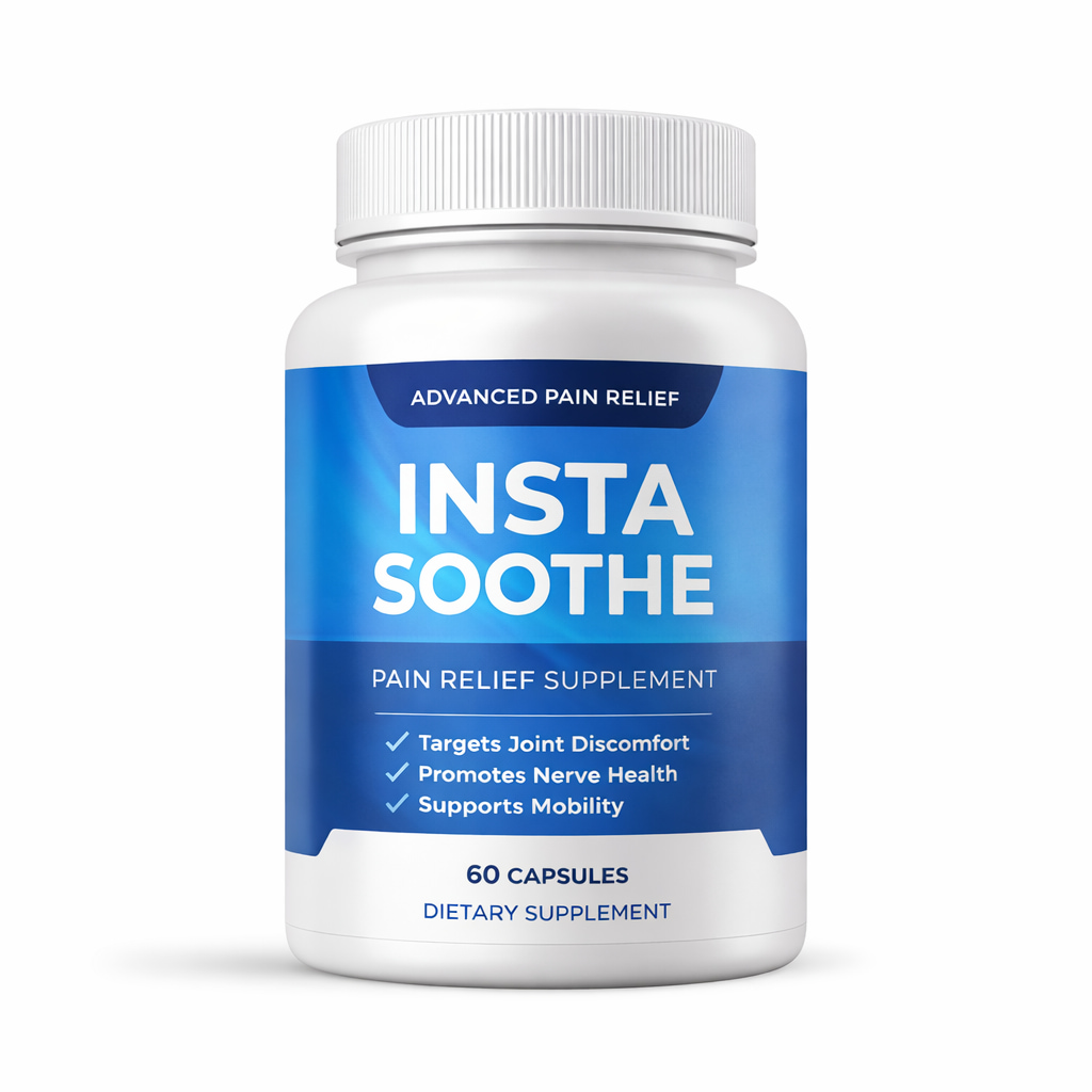 Insta Soothe pain relief supplement bottle for joint support and inflammation relief natural capsules review