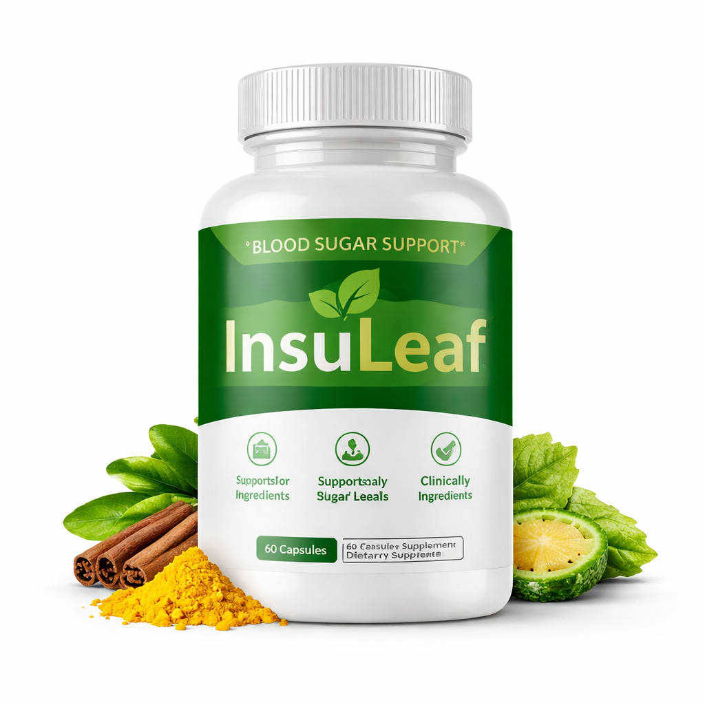 InsuLeaf review supplement bottle for blood sugar support natural glucose control capsules USA
