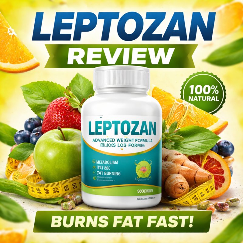 Leptozan review natural weight loss supplement bottle with metabolism and fat burning support