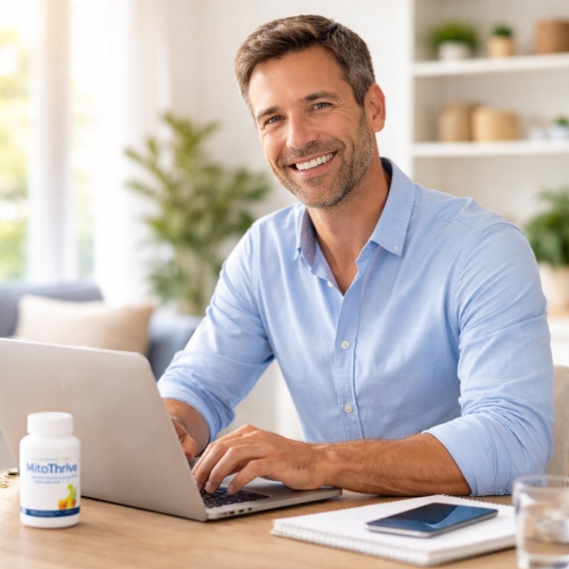 MitoThrive review showing improved energy and productivity while working
