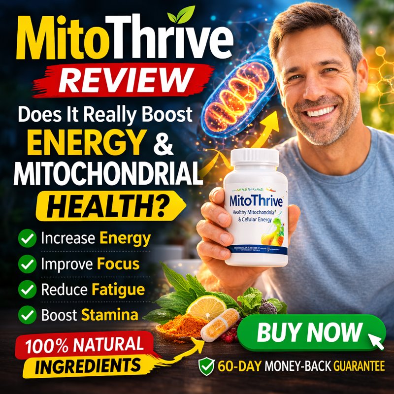 MitoThrive review natural energy supplement for mitochondrial health and daily vitality