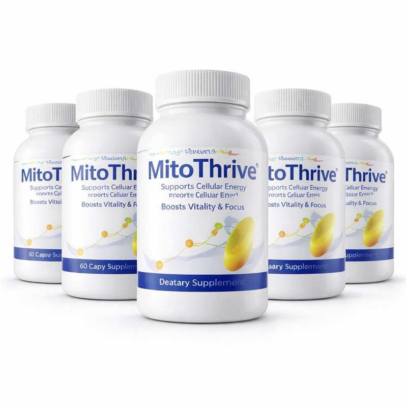 MitoThrive review supplement bottle product for mitochondrial energy and vitality support
