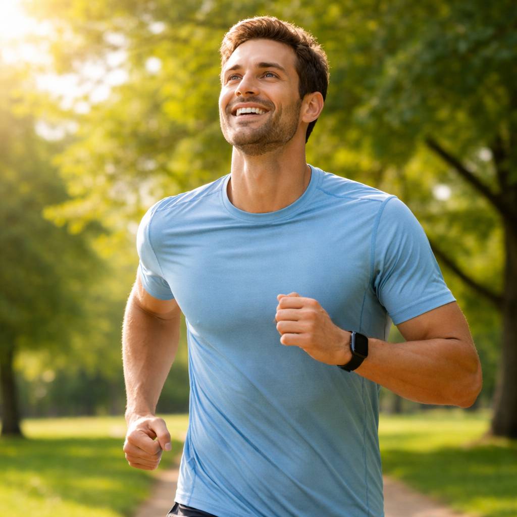 Pulmo Balance review healthy lifestyle man jogging breathing fresh air lung health support