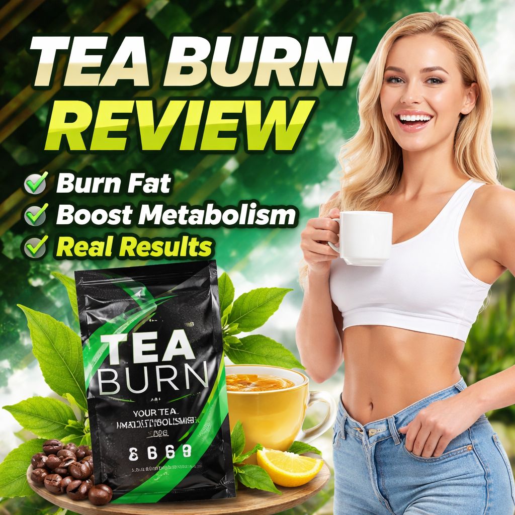 Tea Burn review featured image showing metabolism boosting tea supplement for natural weight loss and fat burning