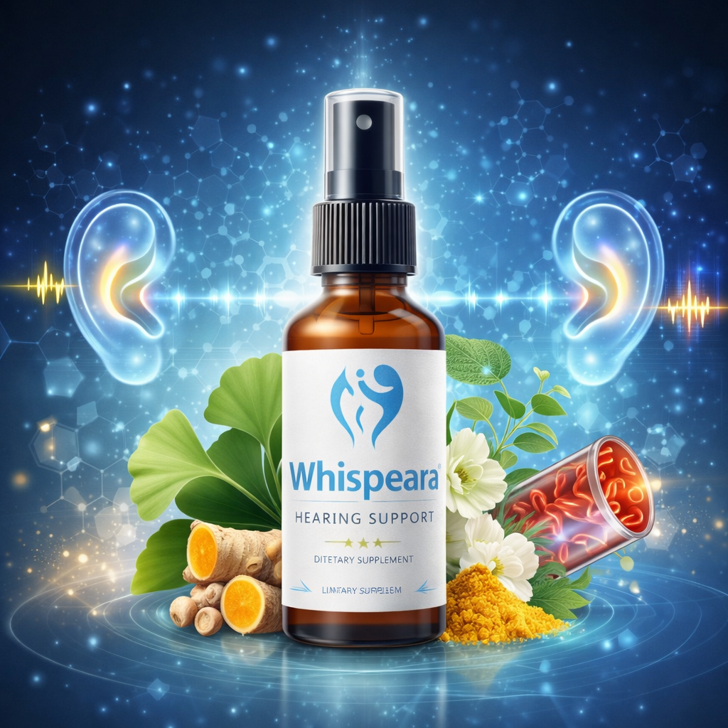 Whispeara review hearing support supplement spray bottle with natural ingredients for tinnitus relief and ear health support