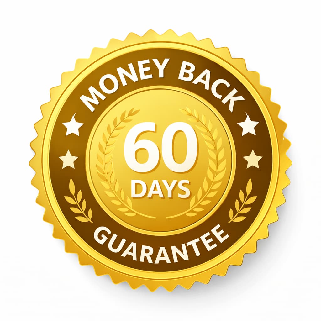 Berberine 60 day money back guarantee badge risk free supplement purchase secure refund policy