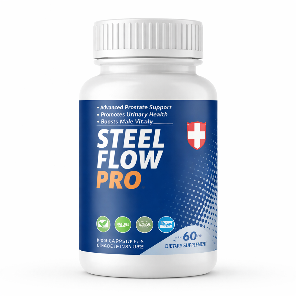 Steel Flow Pro supplement bottle prostate health capsules natural male support formula buy Steel Flow Pro review product