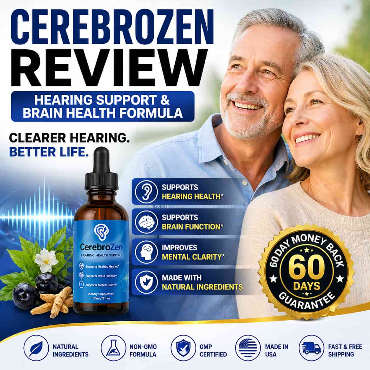 CerebroZen review hearing support supplement for tinnitus relief brain clarity natural ear health formula 2026