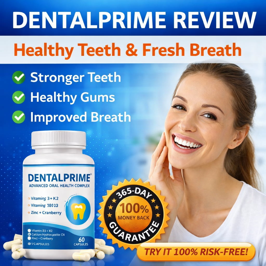 DentalPrime review featured image healthy teeth fresh breath gum health supplement results strong enamel oral care