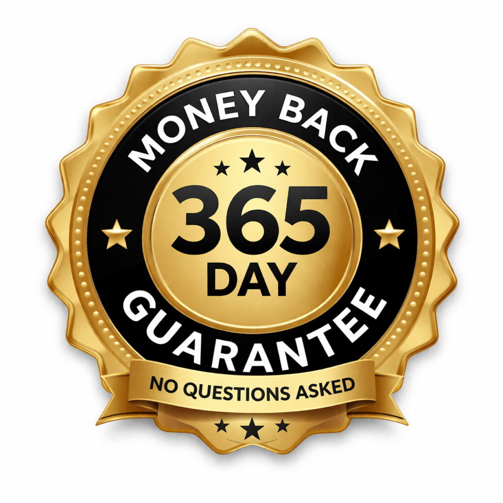Dentolyn review 365 day money back guarantee badge risk free oral health supplement purchase trust seal