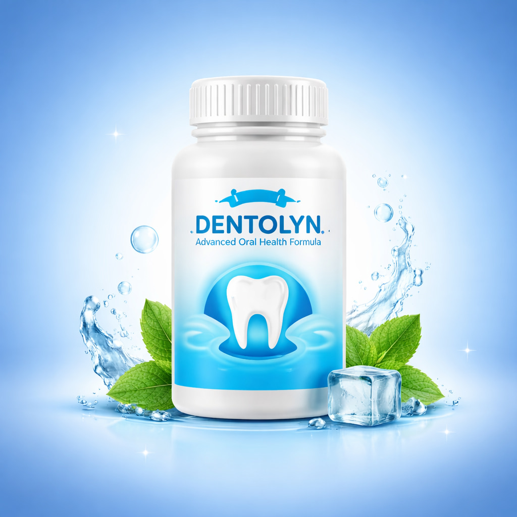 Dentolyn review supplement bottle for oral health fresh breath gum support natural dental formula