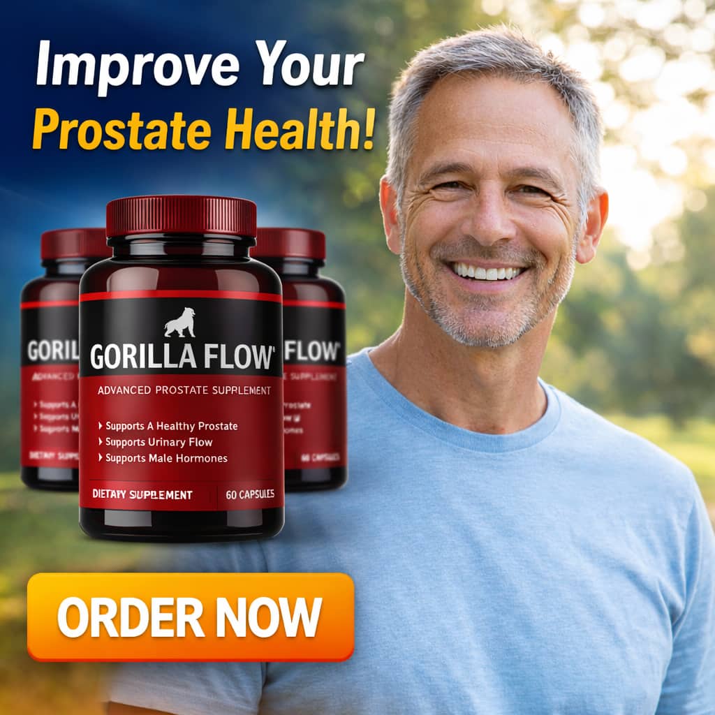 GORILLA FLOW review before after results prostate health supplement improve urinary flow natural formula