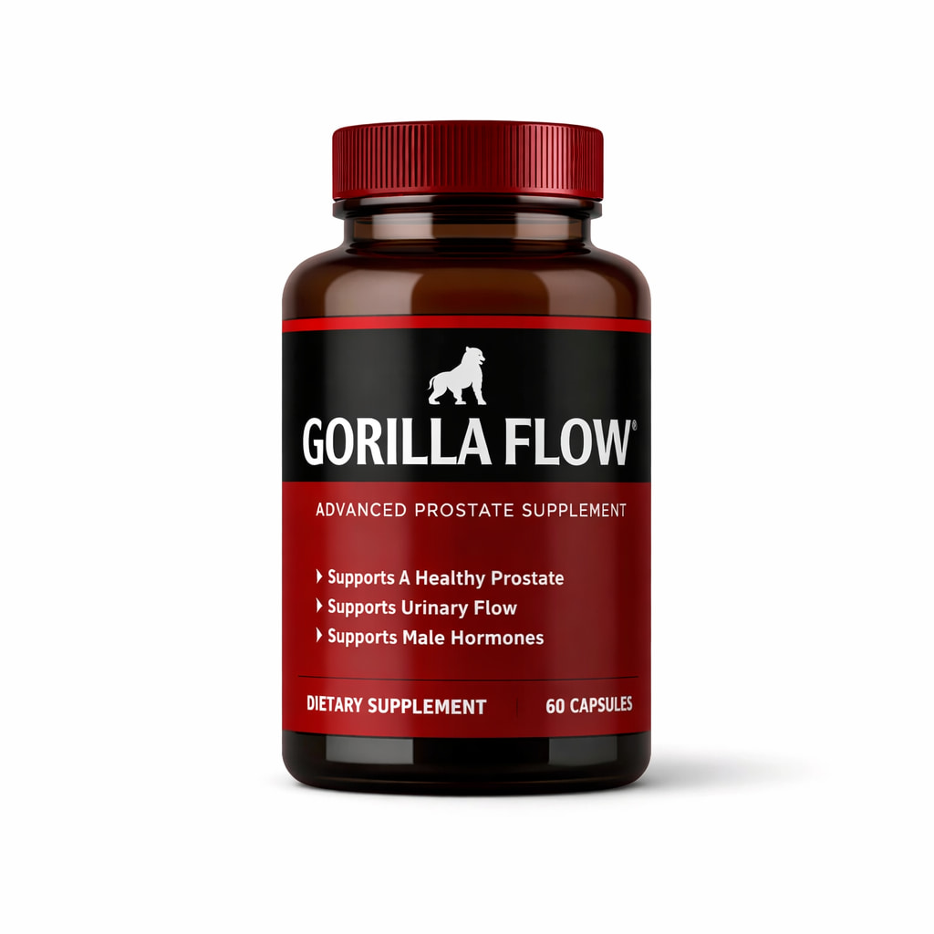 GORILLA FLOW review supplement bottle for prostate health and urinary support natural formula