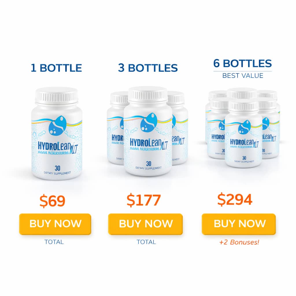 HydroLean XT supplement bottles 1 3 6 bundle pricing weight loss product buy HydroLean XT online